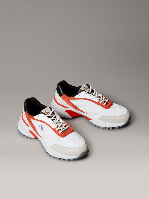 Leather and Breathable Mesh Trainers