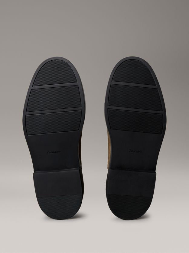 Suede Stacked Heel Chelsea Boots