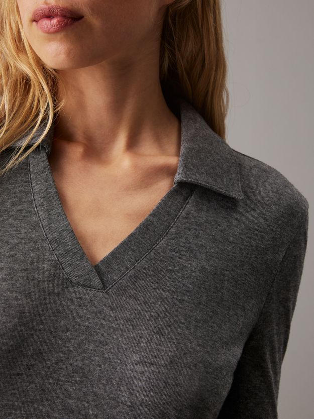 Slim Wool Lyocell Polo Dress