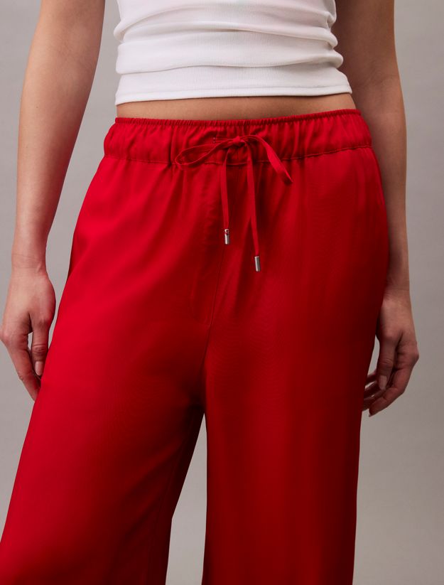 Wide Leg Viscose Trousers