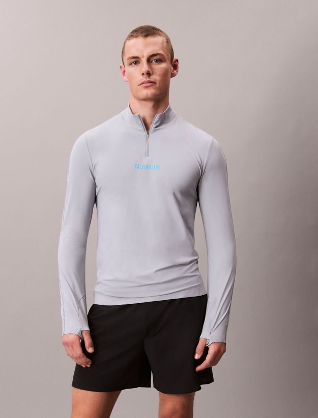 Performance 1/4 Zip Long Sleeve Gym T-shirt