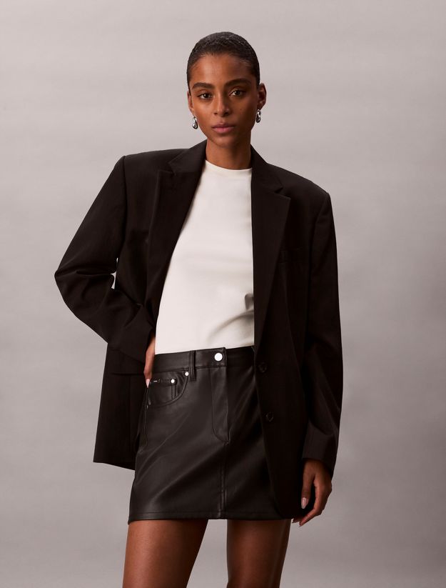 Faux Leather Mini Skirt