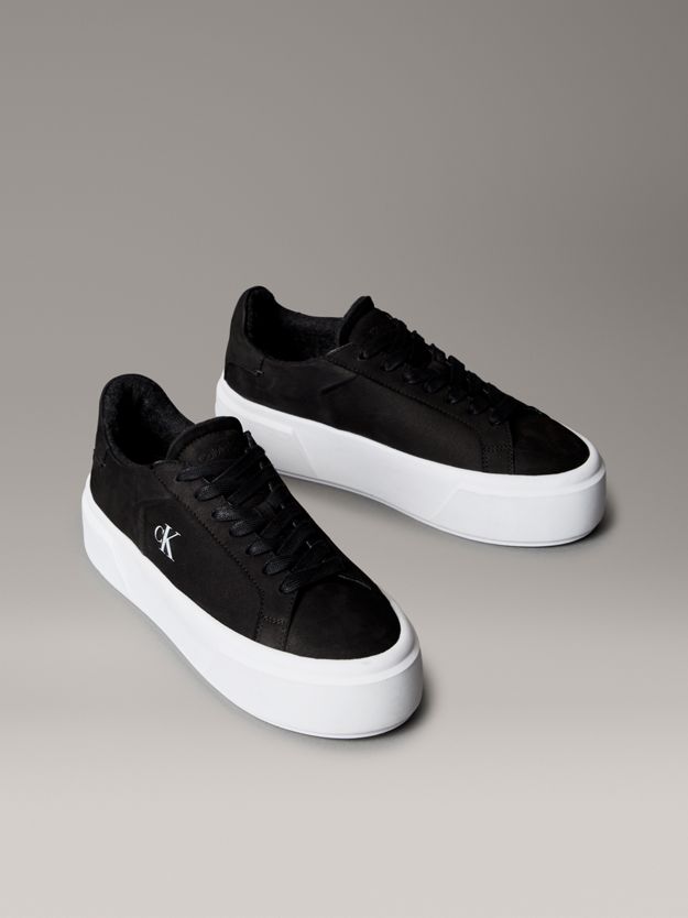 Leather Warm Winter Platform Trainers