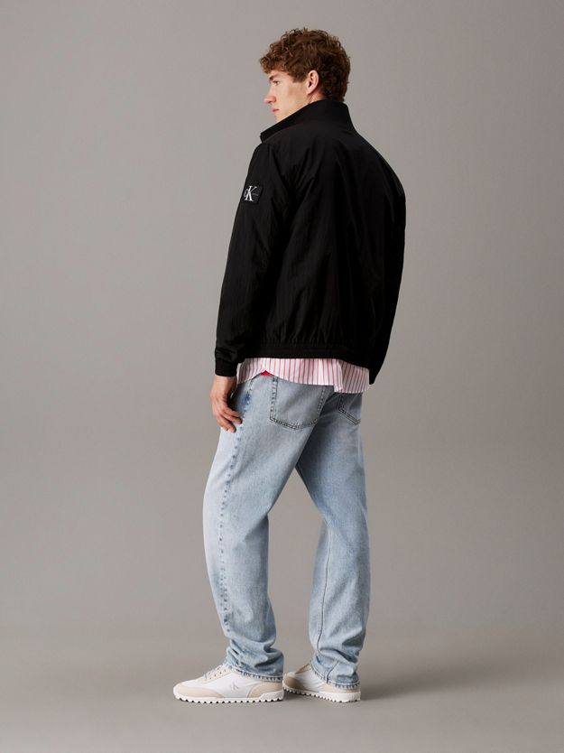 Structured Nylon Zip Up Jacket