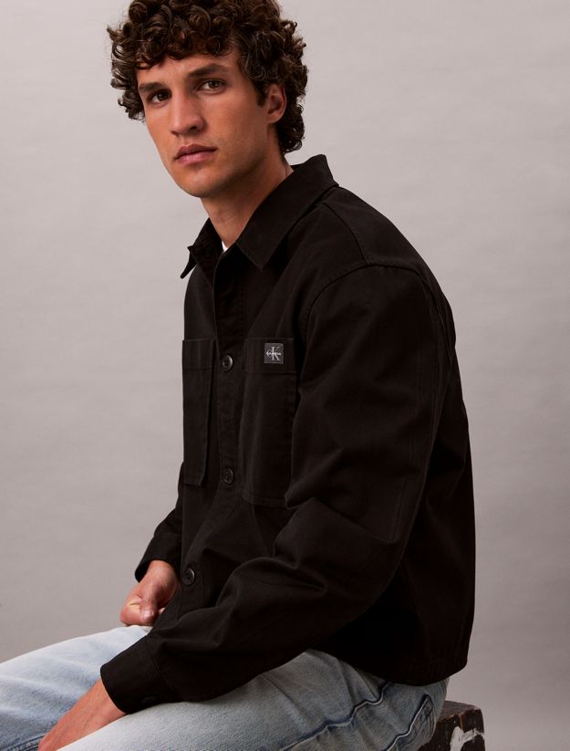 Relaxed Cotton Twill Overshirt