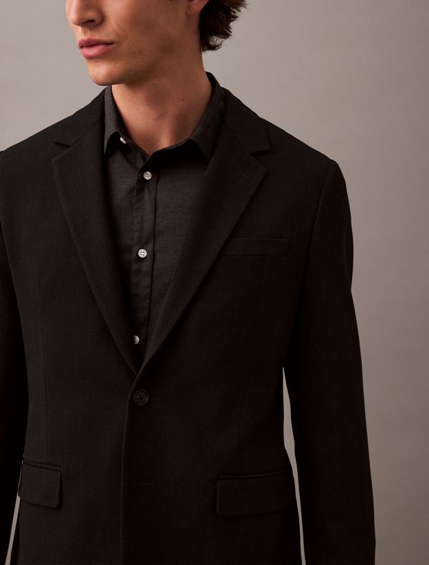 Slim Wool Gabardine Blazer
