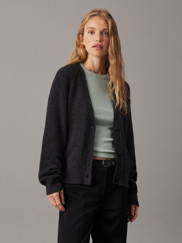 Relaxed Ribbed Cardigan Jumper