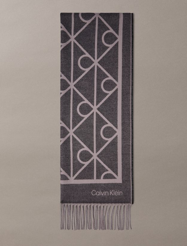 Soft Two-Tone Emblem Logo Scarf