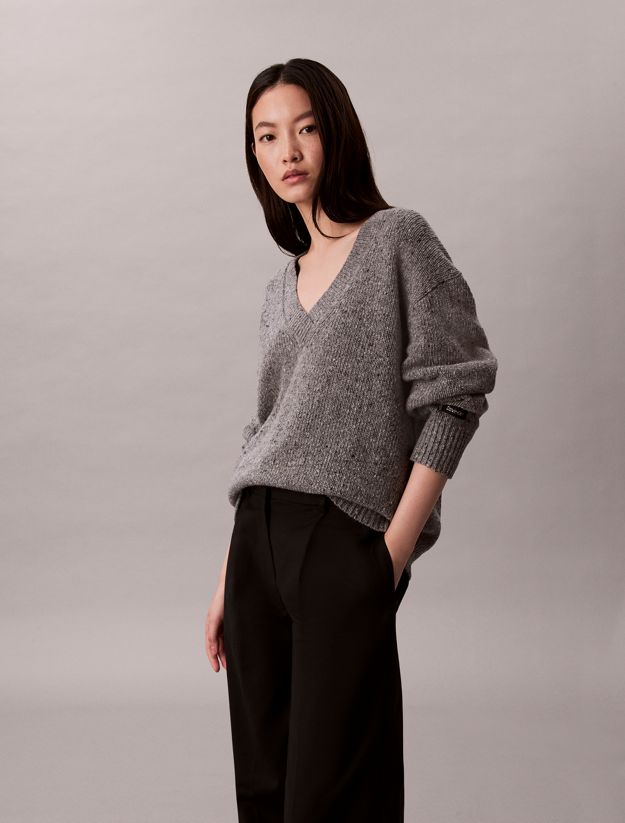 Chunky Relaxed V Neck Sweater