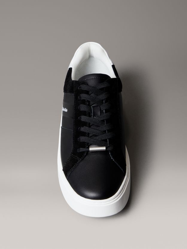 Leather and Suede Flexible Sole Trainers