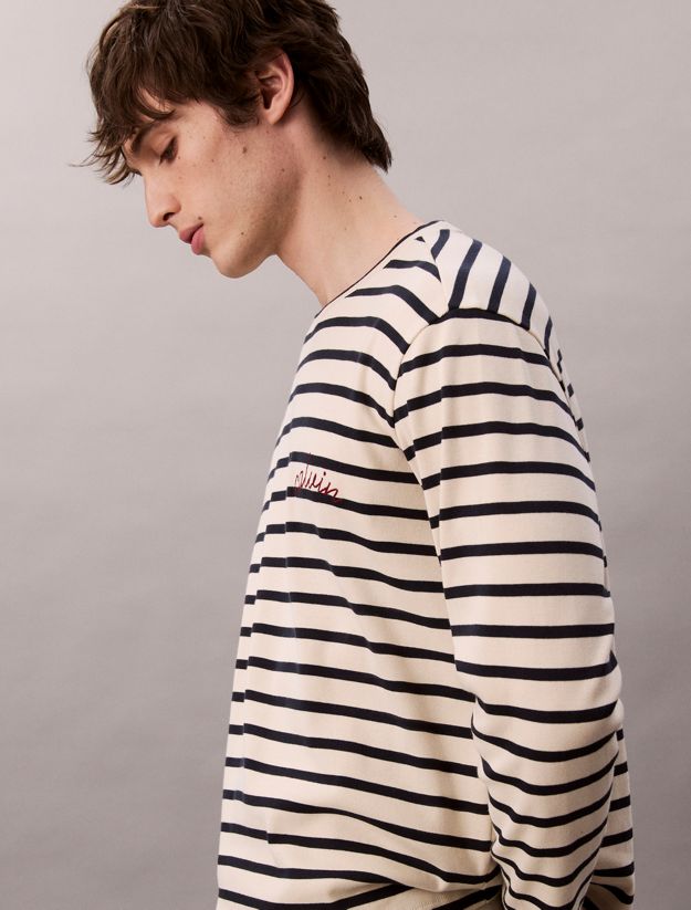 Compact Rib Stripe Easy Tee