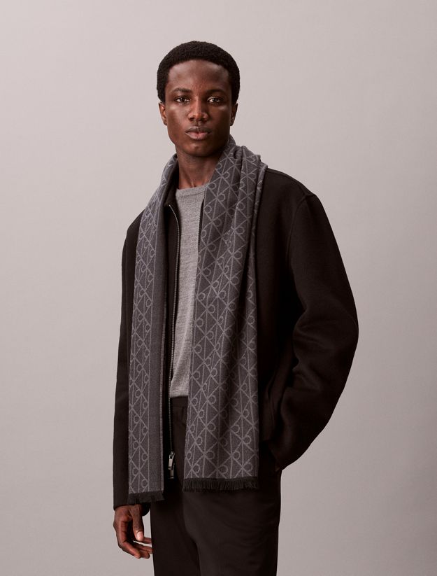 Wool Blend Emblem Logo Scarf