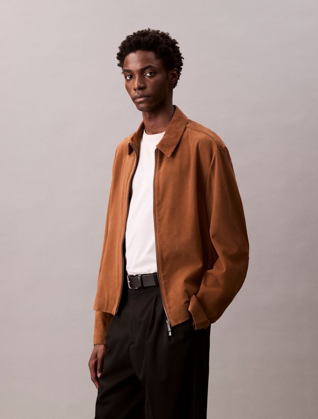 Suede Blouson Jacket