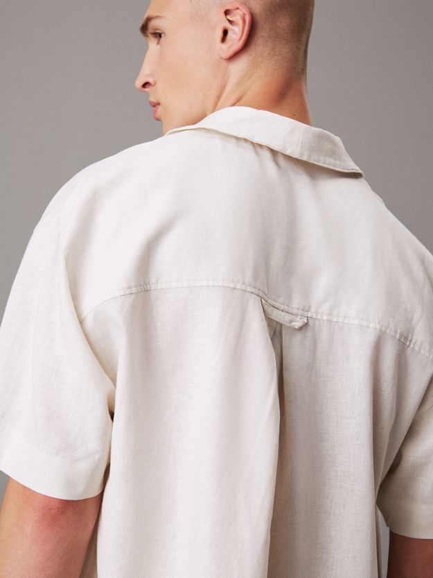 Linen Blend Pyjama Top