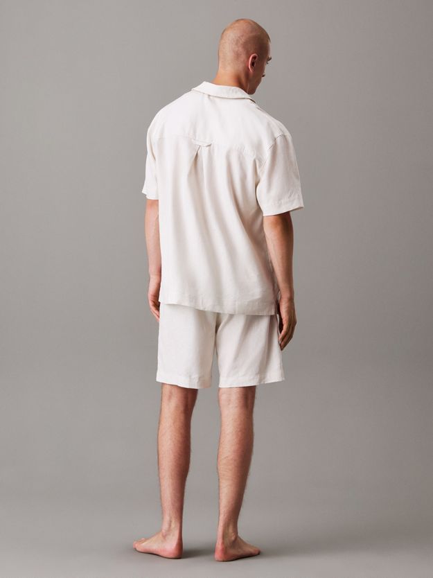 Linen Blend Pyjama Top