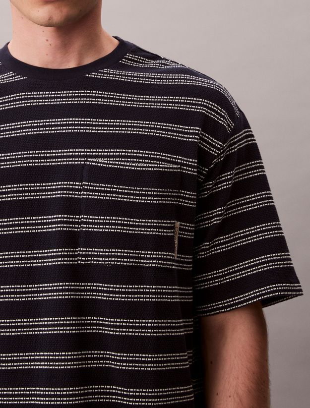 Stripe Jacquard Relaxed Pocket Tee