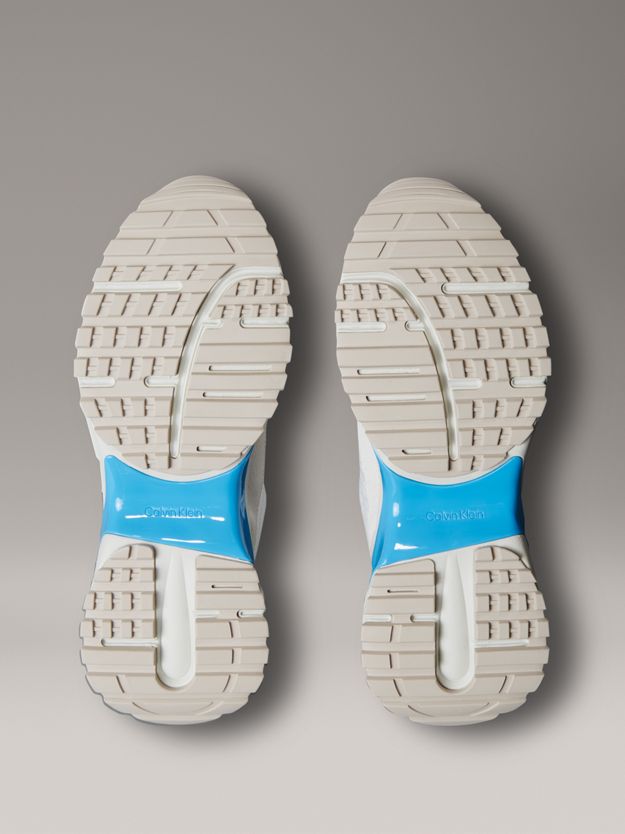 Suede and Emblem Logo Nylon Trainers