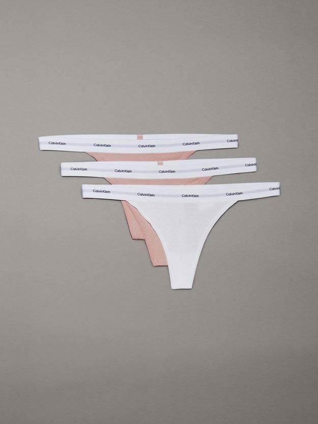 3 Pack Thongs - Cotton Stretch Rib