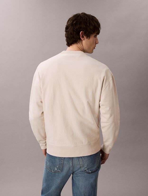 Premium Terry Monogram Logo Relaxed Sweatshirt