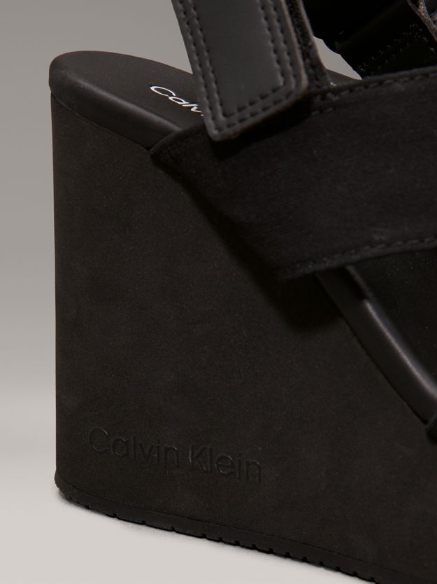 Canvas Platform Wedge Sandals