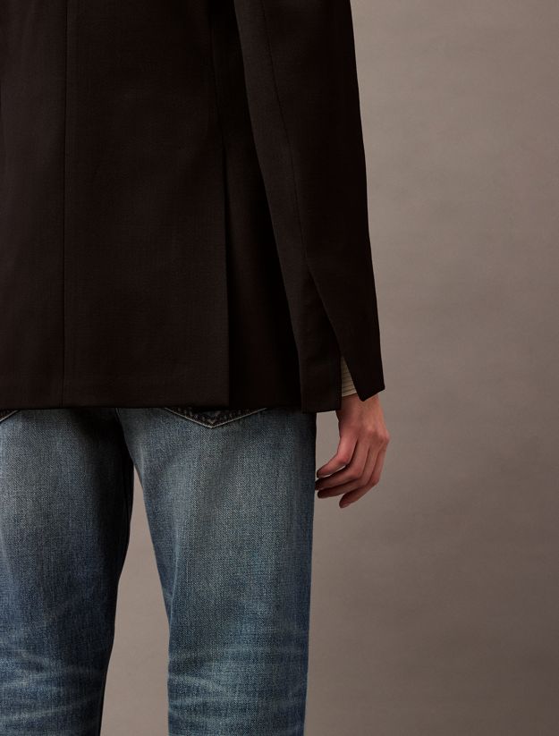 Slim Wool Gabardine Double-Breasted Blazer