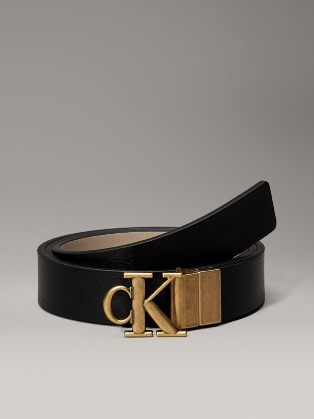 Reversible Leather Logo Belt