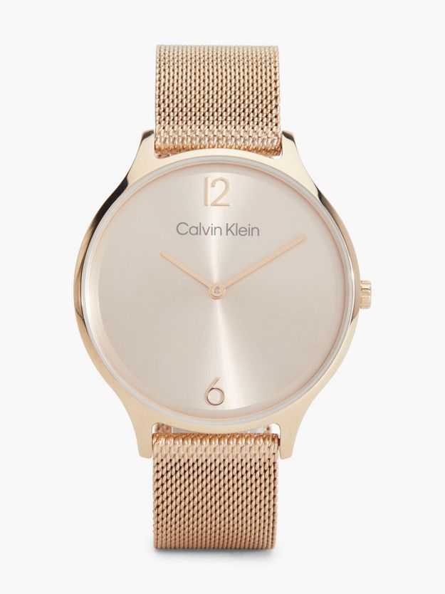 Minimalistic Dial Mesh Bracelet Watch