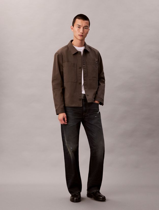 Relaxed Cotton Twill Overshirt