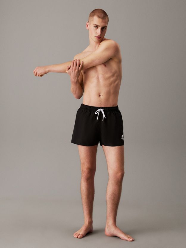 Short Drawstring Swim Shorts - CK Monogram