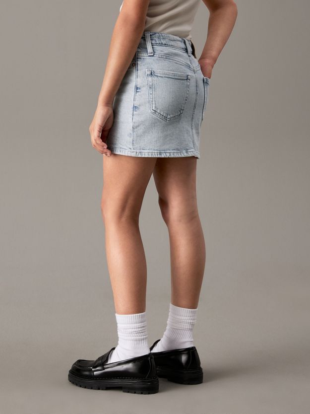 Flared Denim Mini Skirt