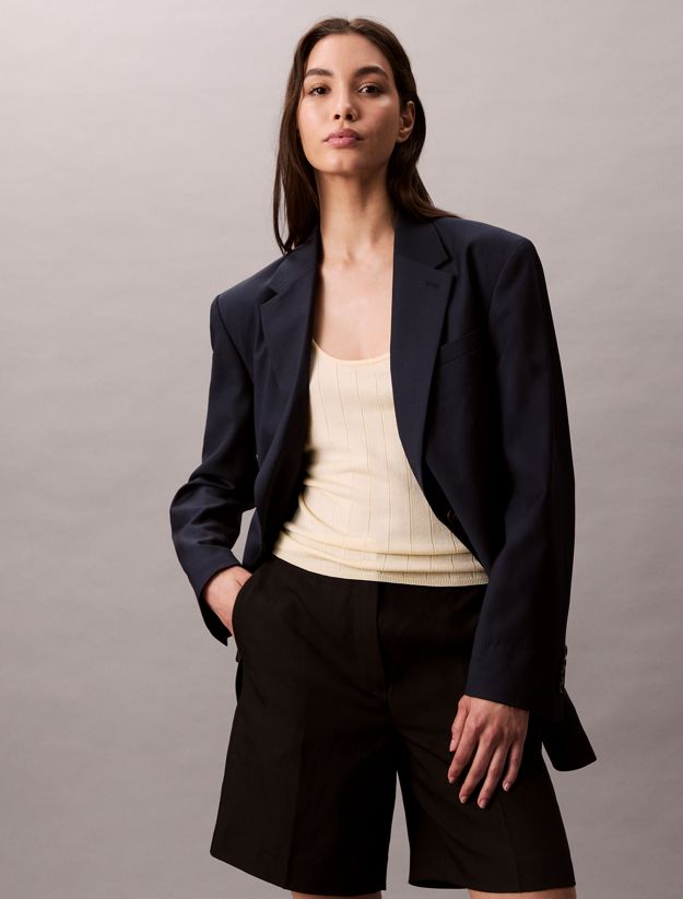 Viscose Blend Ribbed Tank Top