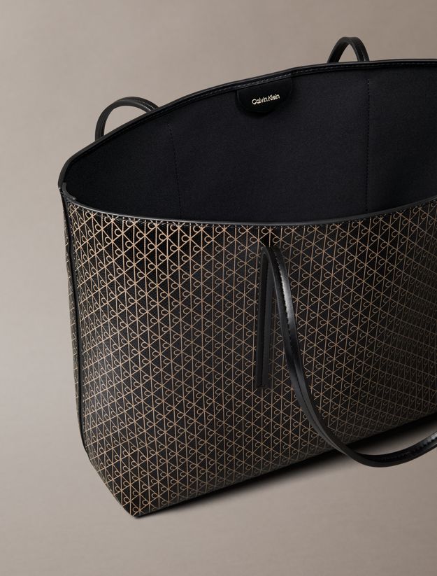 Allover Monogram Logo Tote Bag with Pouch