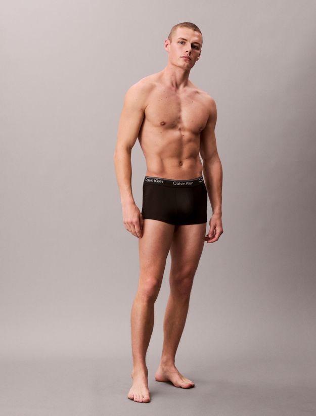 3 Pack Low Rise Trunks - Microfibre Stretch