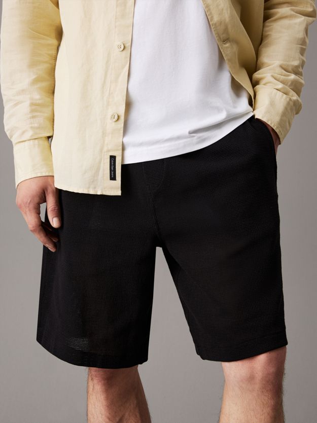 Relaxed Structured Jersey Shorts
