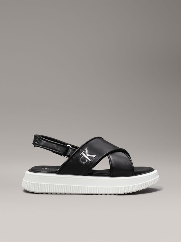 Kids Platform Satin Sandals