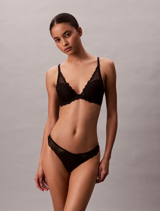 Thong - CK Black Geo Lace