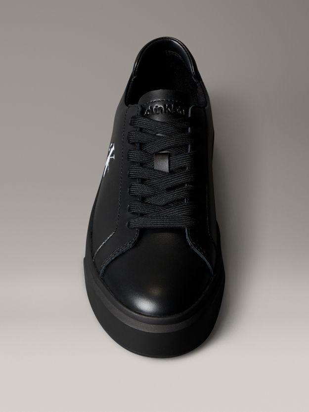 Leather Signature Logo Trainers