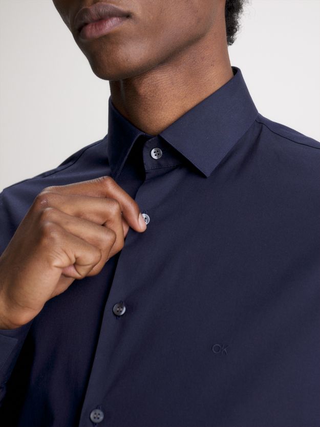 Slim Poplin Dress Shirt