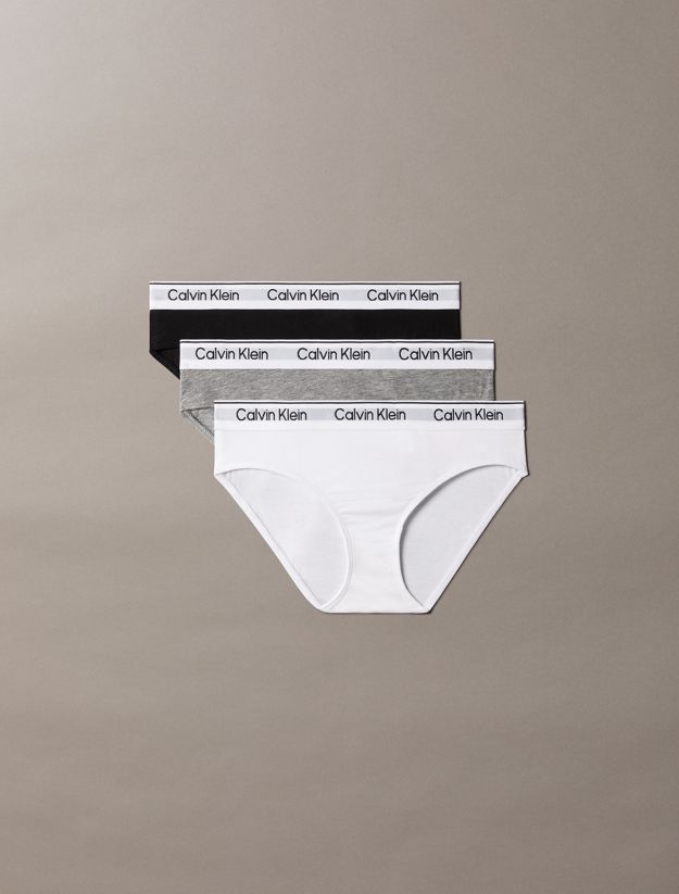 3 Pack Girls Bikini Briefs - Icon Cotton Stretch