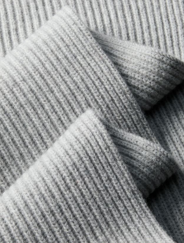 Wool Blend Signature Logo Scarf