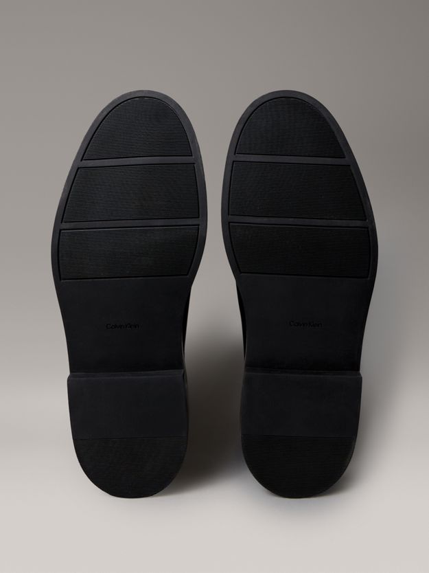 Leather Stacked Heel Chelsea Boots