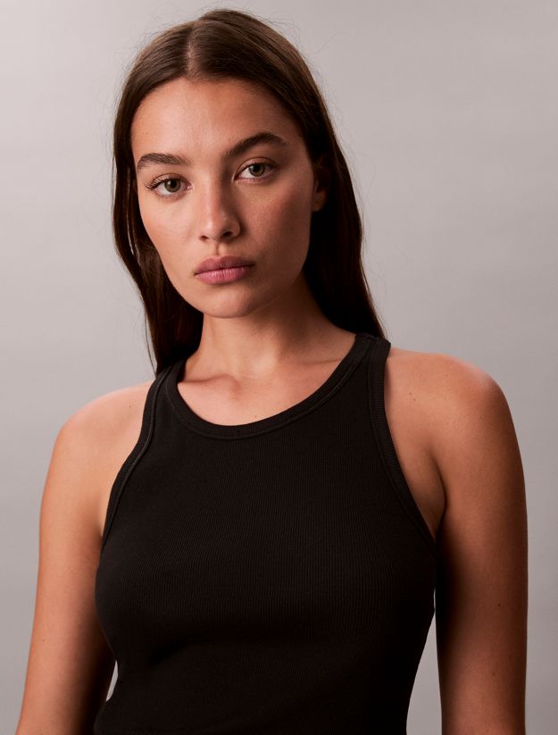Slim Ribbed Lounge Tank Top