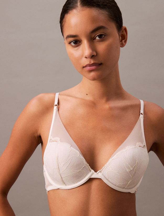 Plunge Bra - CK Black Floral Lace