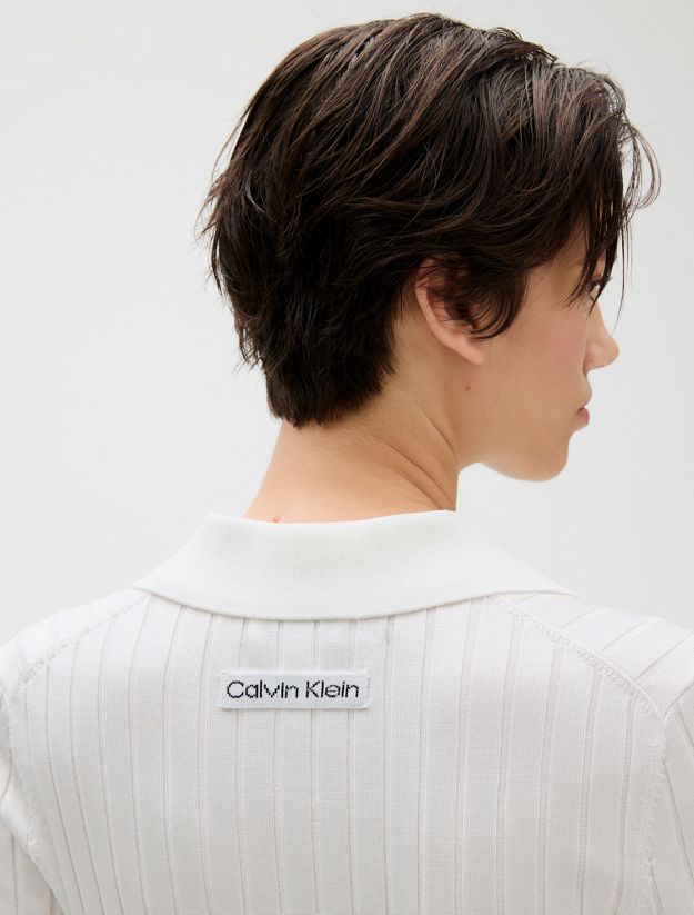 Smooth Knit Cropped Polo Top