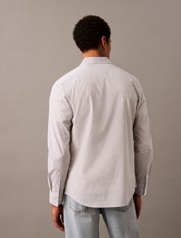 Slim Poplin Striped Shirt