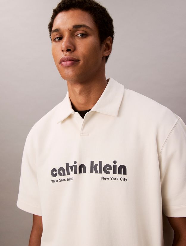 Cotton Terry Logo Polo Shirt