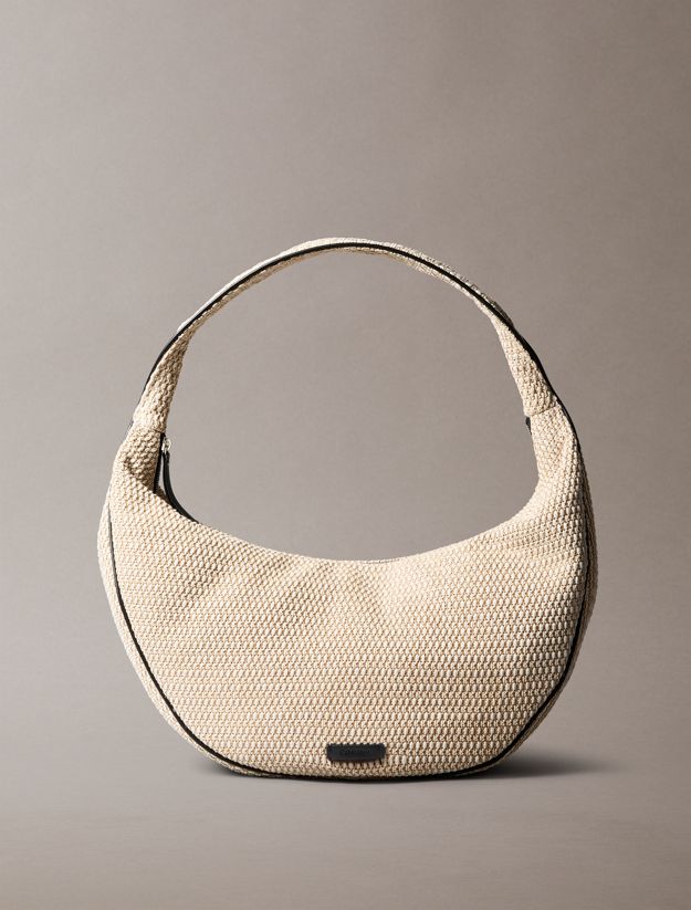 Large Raffia Hobo Bag