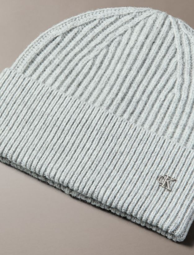 Wool Blend Signature Logo Beanie