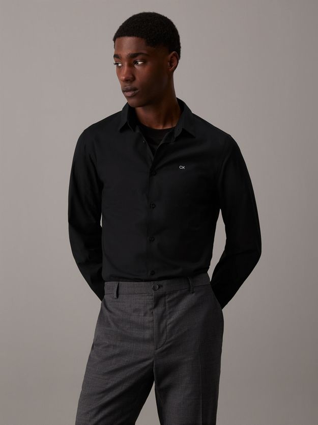 Slim Poplin Stretch Shirt