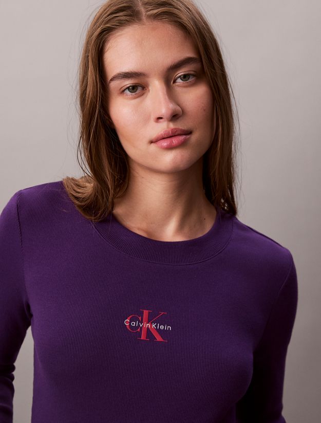 Monogram Logo Long Sleeve Baby Tee